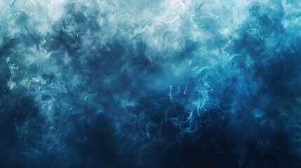 Wall Mural - Blue abstract smoke background. The image is dark and mysterious, with a swirling vortex of blue smoke in the center.