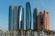 United Arab Emirates - Abu Dhabi - Skyline (view of Etihad Towers, Grand Hyatt and Bab al Qasr) 