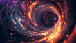 Cosmic Swirl of a Galaxy in Vivid Colors