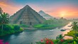 Abstrakter Hintergrund für Design - Die Pyramiden der Azteken 6.