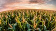 panoramic shot raw sweet corn