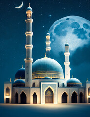 ramadan Mubarak Islamic lantern celebration background