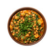 a chickpea stew on a transparent background png isolated