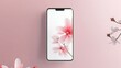 Pink Flower Phone by Pink Wall