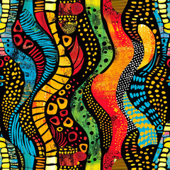 african ankara seamless pattern tile background