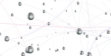 Leinwandbilder - 3d network technology in future