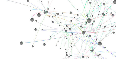 Leinwandbilder - Abstract network of physical devices on the Internet using a network connection
