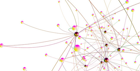 Leinwandbilder - Concept of AI technology, Motion of digital data flow.