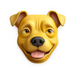 a yellow emoji with a staffy front face who wink of an eye сreated with Generative Ai