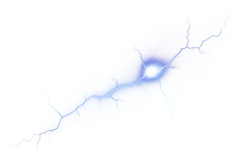 Wall Mural - lightning isolated transparency background.