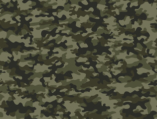 
Camouflage army pattern repeat background vector illustration, seamless texture, military uniform, forest khaki background, hunting pattern