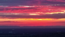 Aerial Video Over El Dorado Hills United States. At Sunset