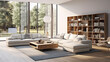 A modern living room with customizable furniture that can be tailored to your taste and style