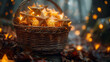A fabulous basket with glowing stars