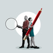 © svetazi - A professional team will help solve your problems. Art collage.
