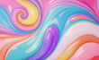 抽象的な大理石のアクリル ペイント インク塗装波テクスチャのカラフルな背景バナーをペイント - 大胆な色、虹色の渦巻き波