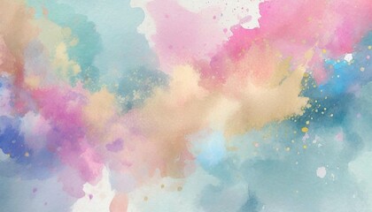 Watercolor art background. Abstract watercolor illustration with glitter dust, for design, card, invitation, templates.