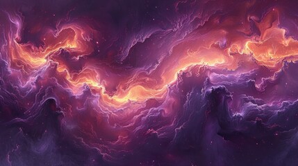 Wall Mural - a computer generated image of a purple and orange swirl with red and orange swirls in the center of the image.
