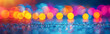 Colorful bokeh lights abstract background. Festive concept.
