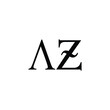 Az logo design vector image. Initial letter az logo design creative modern symbol icon monogram
