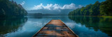 Fototapeta  - Perfect Water View Pier Waterfront Lake,
Stairway to heaven last journey to afterlife religious concept bible angels Death Forever life