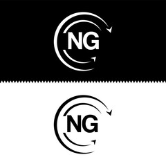 NG letter  logo minimal unique and simple logo design, NG creative modern monogram logo style