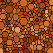 abstract vector stained-glass mosaic background - orange