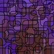 abstract vector stained-glass mosaic background - purple and brown