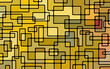 abstract vector stained-glass mosaic background - yellow