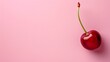 cherry berry on pink background.