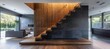© SKIMP Art - a modern staircase in a house Generative AI