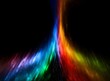 Abstract rainbow color on black wallpaper design