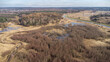 Meandry rzeki w Europie. Rozlewisko rzeki Warta w Częstochowie. Polska