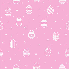 Wall Mural - Seamless pattern with Easter eggs in modern style. Background for card, invitation and poster. Vector illustration