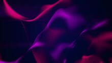 Abstract Waves Curves Fractal Background. Effect Art Design Red Purple Glowing Blurred Loop Animated Video.