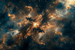A galaxy of stars in a surreal color palette background, wallpaper.