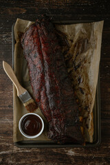 Poster - pork spare ribs with bbq sauce