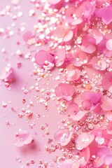 Wall Mural - A close up shot of a bunch of pink flowers. Ideal for floral backgrounds