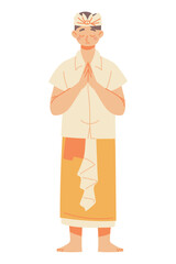 Sticker - nyepi prayer man