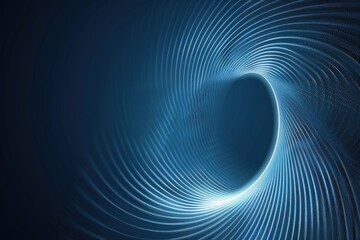 Wall Mural - Abstract blue light spiral in a dark room. Suitable for technology or science concepts