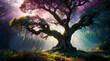 © Joy Designs - A beautiful ethereal tree of life stands strong and tall among the old growth forest.