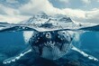 Whale in the sea in polar regions