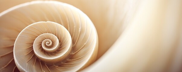 Wall Mural - Closeup of Interior of a Shell, Spiral Snail, Texture Background Wallpaper