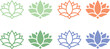 Pixel perfect icon set about lotus flower, leaves, leaf,  plant, yoga, nature,. Thin line icons, flat vector illustrations, isolated on white, transparent background	