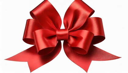 Wall Mural - red bow isolated on white background with clipping path full depth of field focus stacking png