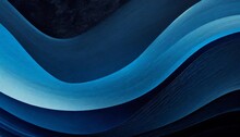 Black Dark Azure Cobalt Sapphire Blue Abstract Background Color Gradient Geometric Shape Wave Wavy Curved Line Rough Grunge Grain