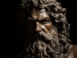 Fototapeta Tęcza - a statue of a bearded man