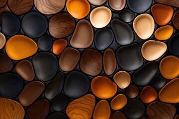 Wall Mural - a group of black and orange rocks