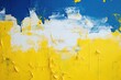 a blue and yellow paint