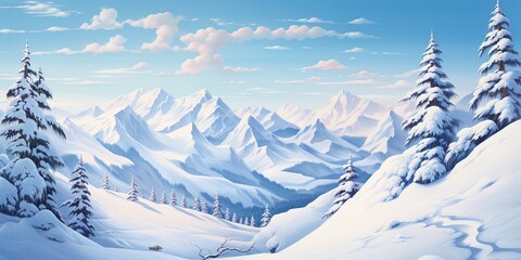 winter mountain landscape